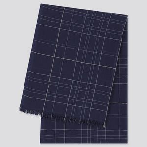UNIQLOx Ines De La Fressange Navy Blue Plaid Scarf